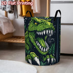 Ibhasikidi Lokuwasha Eliphrintiwe Le-Dinosaur Eliyi-1pc - Isikhala Esikhulu Esigoqekayo Esinezibambo