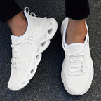 Men's Breathable Knit Running Footwear - Shock Absorption Soft Sole