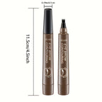 Waterproof Eyebrow Pen, Microblading Eyebrow Pencil With 4 Split Head, Natural Looking Brows Makeup ( 5 Colors ) - The Superior Findings Depot