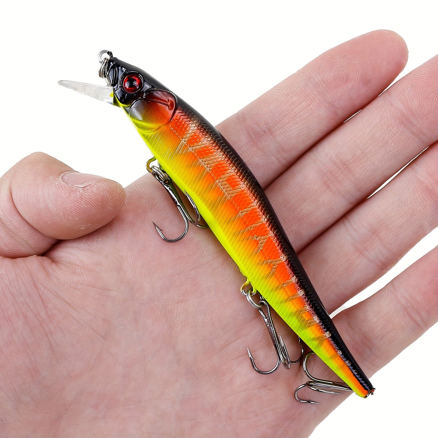 I-1pc 11.5cm/14g I-Lifelike Minnow Plastic Simulation Lure - I-Premium Hard Bait enezihhuku ezi-3 ezibukhali ze-Treble zokudoba i-Pike Carp - Isiyengo Sokwenziwa Ngesenzo Sokubhukuda Sangempela
