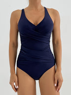 Women's Modest One-Piece Swimsuit with Removable Chest Pads - Tummy Control Strap Adjustment System, Full-Coverage Bath Suit, Hand Washable High-Elasticity Swimwear for Beach & Pool - The Superior Findings Depot