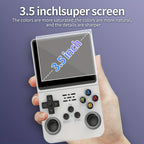 Retro Handheld Game Console R36S / 7 Colors Available / 3.5" Screen Classic Entertainment / 64GB Portable Gaming Device with USB Charging & Rechargeable Battery / Plug and Play - The Superior Findings Depot