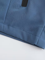 Men's Trendy Sporty Hooded Jacket - Geometric Pattern Bomber