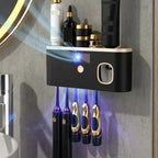 Smart Toothbrush Sanitizer - Automatic Toothpaste Dispenser Wall-Mounted USB
