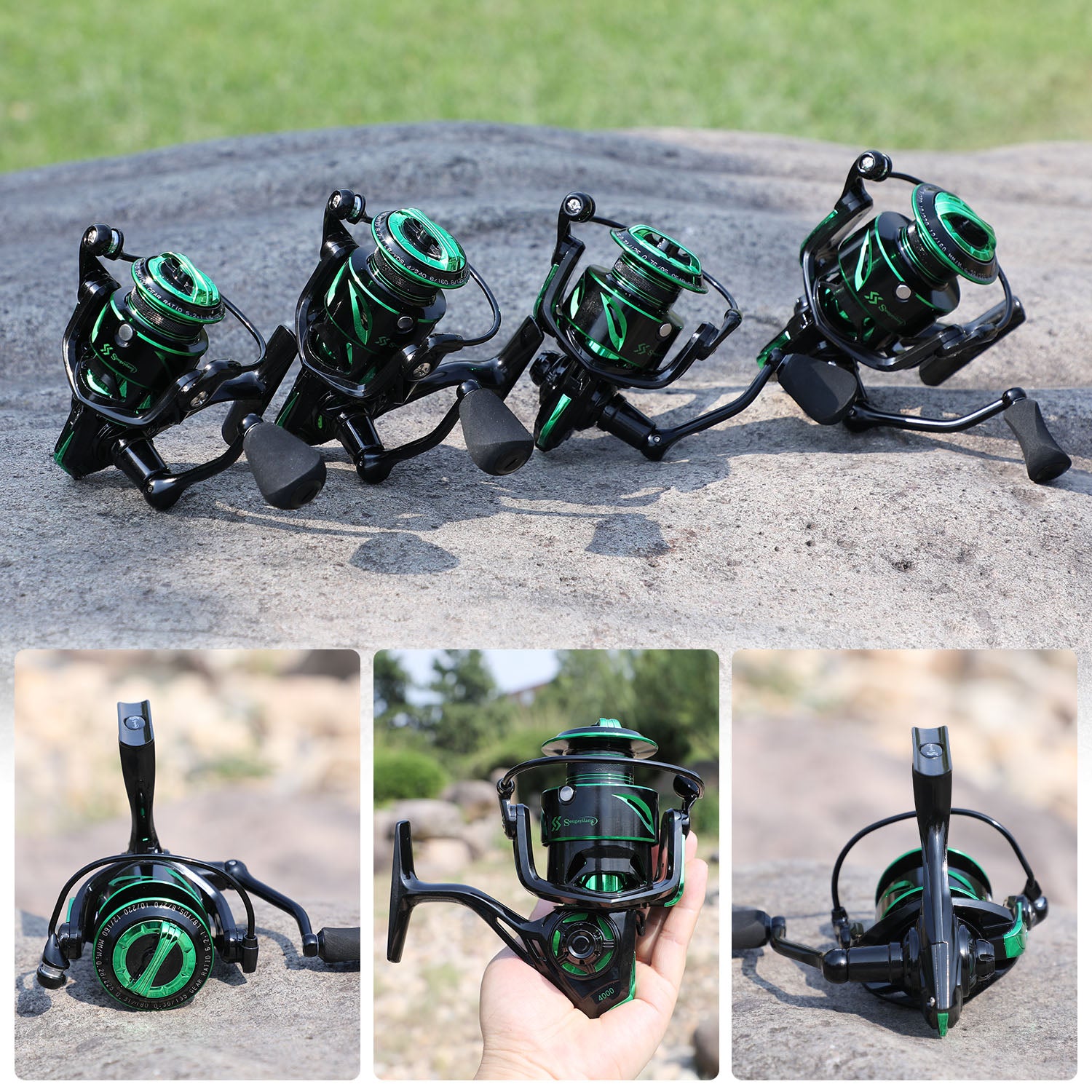 Sougayilang Spinning Fishing Reel - Lightweight 6, 2:1 High-Speed Gear Ratio, Aluminum Alloy Construction, Ergonomic Handle & Adjustable Drag, Mixed Colors for Freshwater & Saltwater Fishing, Ideal Gift for Anglers, Fishing R - The Superior Findings Depot