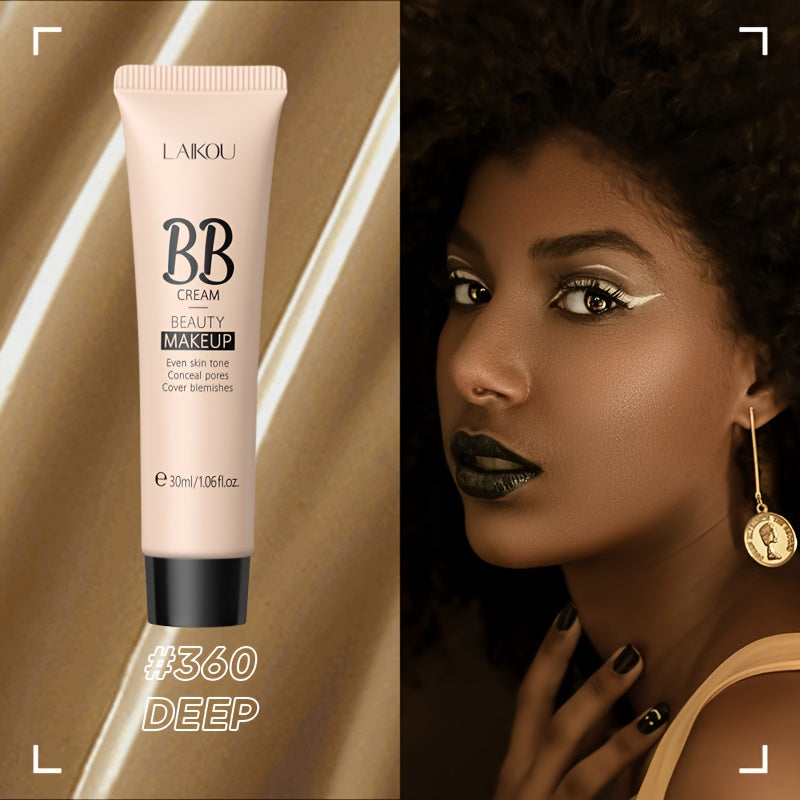 LAIKOU Waterproof BB Cream - Full Coverage Concealer with Deep Moisturizing & Oil Control, Cover Pores, Natural Finish, Long-Lasting Coverage, All-Day Wear, Suitable For All Light Types, Makeup Essentials, Sleek Tube Design - The Superior Findings Depot