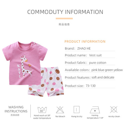 Children's Sets mother Kids Clothes Boys Girl T-shirt Shorts 2PCS Summer Cotton Short sleeve Baby Children Clothing Toddler Suit