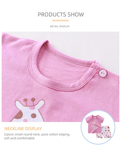 Children's Sets mother Kids Clothes Boys Girl T-shirt Shorts 2PCS Summer Cotton Short sleeve Baby Children Clothing Toddler Suit