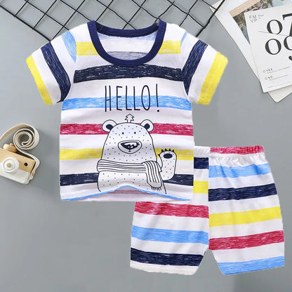 Children's Sets mother Kids Clothes Boys Girl T-shirt Shorts 2PCS Summer Cotton Short sleeve Baby Children Clothing Toddler Suit