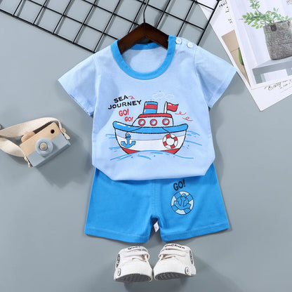 Children's Sets mother Kids Clothes Boys Girl T-shirt Shorts 2PCS Summer Cotton Short sleeve Baby Children Clothing Toddler Suit