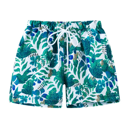 Kids Summer Cartoon Board Shorts – Boys & Girls Beach Trunks, Casual Sports Shorts, Elastic Waist, Lightweight & Breathable Cotton Blend (Ages 4–6)