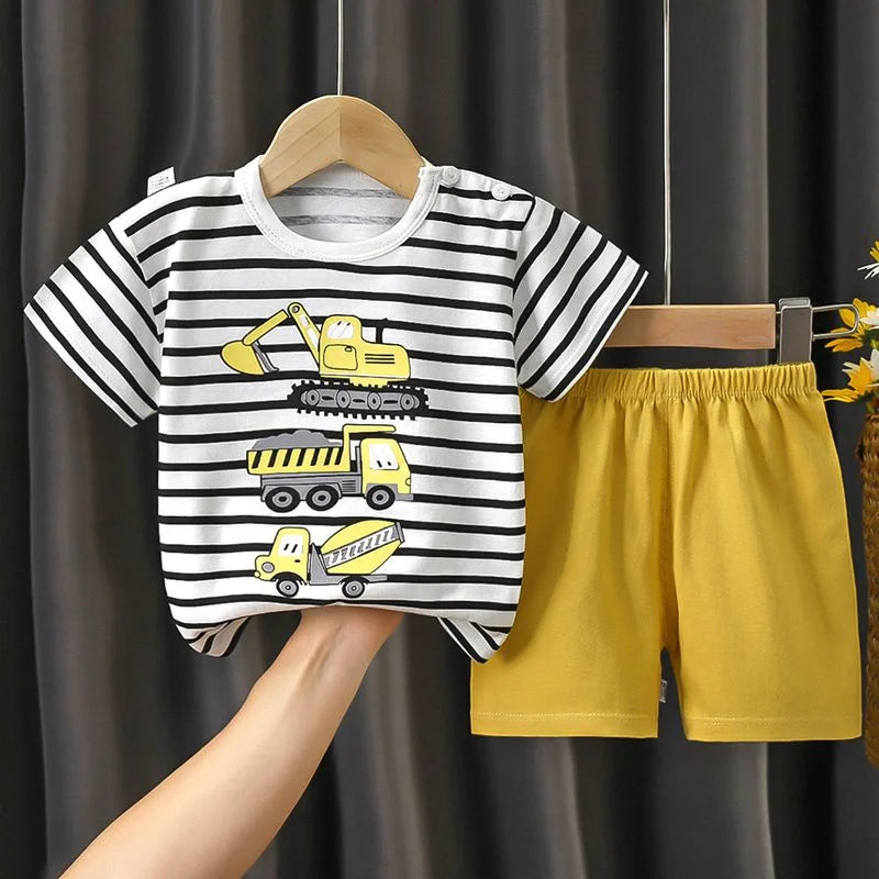 Children's Sets mother Kids Clothes Boys Girl T-shirt Shorts 2PCS Summer Cotton Short sleeve Baby Children Clothing Toddler Suit