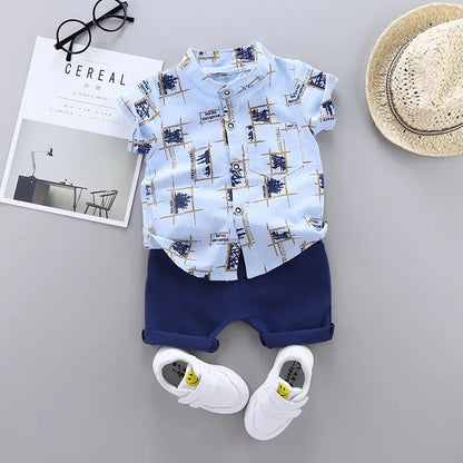 Fashion Baby Boy's Suit Summer Casual Clothes Set Top Shorts 2PCS Baby Clothing Set For Boys Infant Suits Kids Clothes