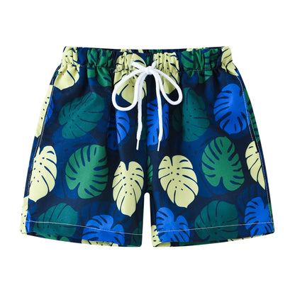 Kids Summer Cartoon Board Shorts – Boys & Girls Beach Trunks, Casual Sports Shorts, Elastic Waist, Lightweight & Breathable Cotton Blend (Ages 4–6)