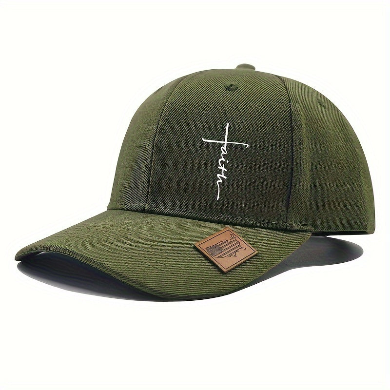 [Stylish Baseball Cap] Lightweight, Stylish Adjustable Faith Cross Baseball Cap - Sun-Protective for Women