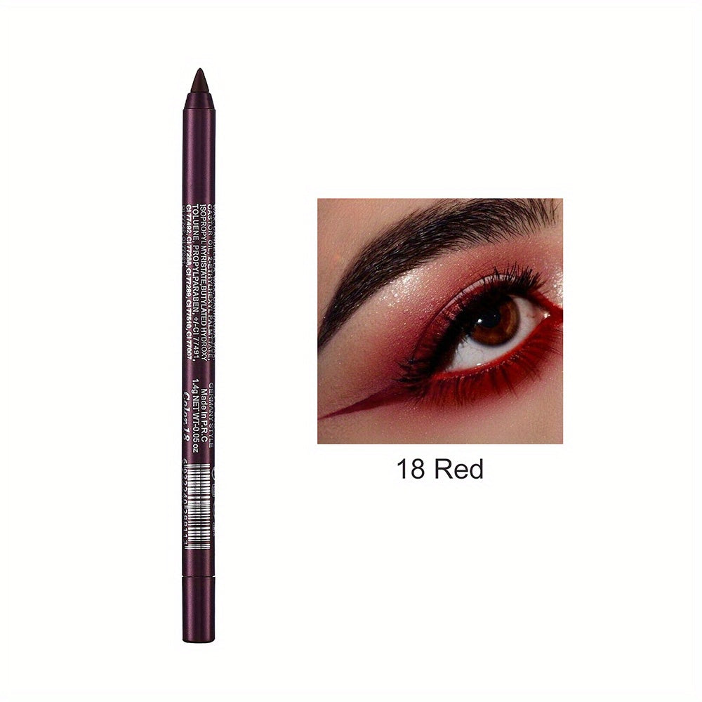 Versatile Eye Makeup Pen, Monochromatic Colored Eyeliner Pencil, Pearl GlitterEyeliner For Women, Creamy Eyeshadow Pencil, Waterproof, Professional Eye Liner/Shadow Makeup For Siren's Eye Look, Daily Makeup, Cosplay And Hallo - The Superior Findings Depot