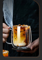 2/4pcs High Borosilicate Double-Layer Glass Mugs | Transparent Heat-Insulated Water Cups with Handles, Large Capacity, Burn Prevention Design, Perfect for Coffee, Tea, Smoothies | Durable Glass, Reusable, Hand Wash Only - The Superior Findings Depot