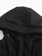 Men's Trendy Sporty Hooded Jacket - Geometric Pattern Bomber