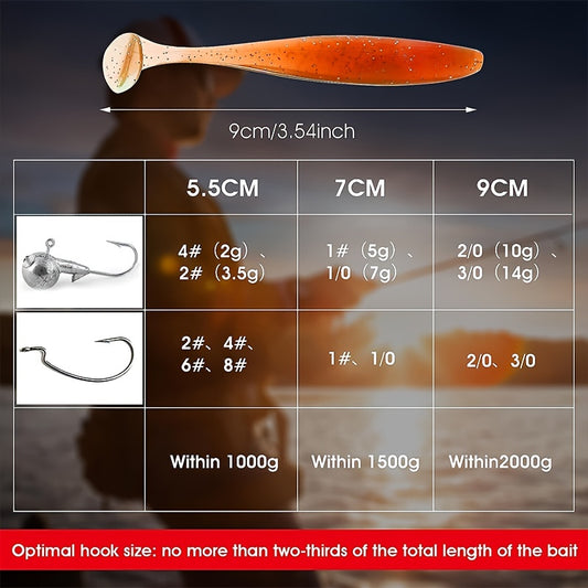 50pcs Versatile Fishing Soft Lures - Life-like Paddle Tail Swimbaits for Trout, Salmon, Redfish - Ideal for All Water Types