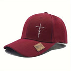 [Stylish Baseball Cap] Lightweight, Stylish Adjustable Faith Cross Baseball Cap - Sun-Protective for Women