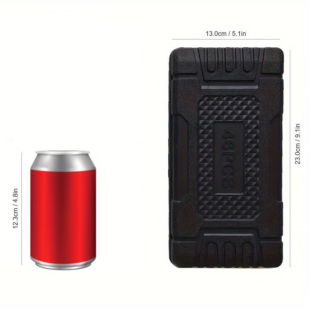 46pcs Car Repair Tool Kit, 1/4 Inch Ratchet Wrench Set with Versatile Bit Socket Set And Extension Bar, Combo Tools Kit, for Car, Motorcycle & Bicycle Repair - The Superior Findings Depot