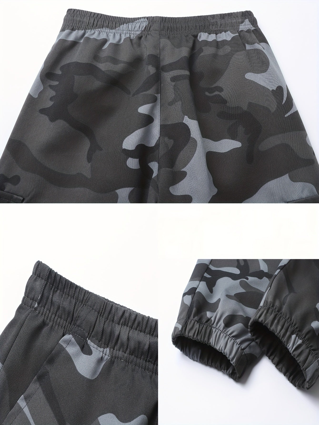 Men's Camouflage Cargo Pants - High-Waisted Loose-Fit Camo