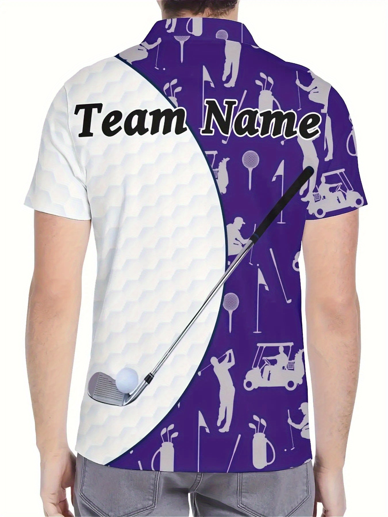 Customizable Men's Golf Shirt - Breathable Quick-Dry Team Logo
