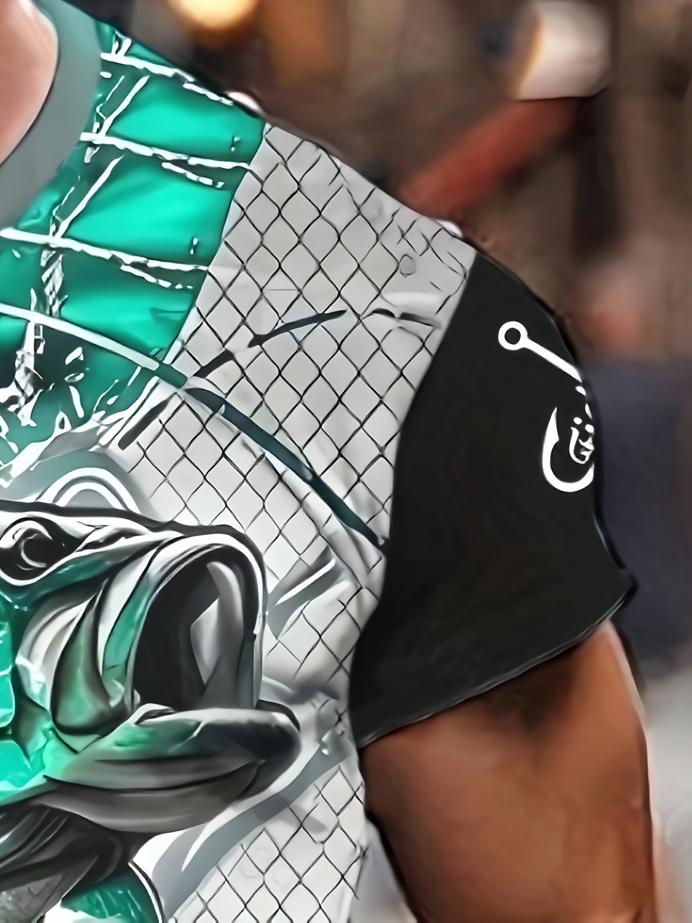 Men'S 3D Printed Fish T-Shirt | Suitable for Summer Outdoor Activities, Fishing, and Cycling | Crew Neck, Regular Fit, Slight Stretch Fabric