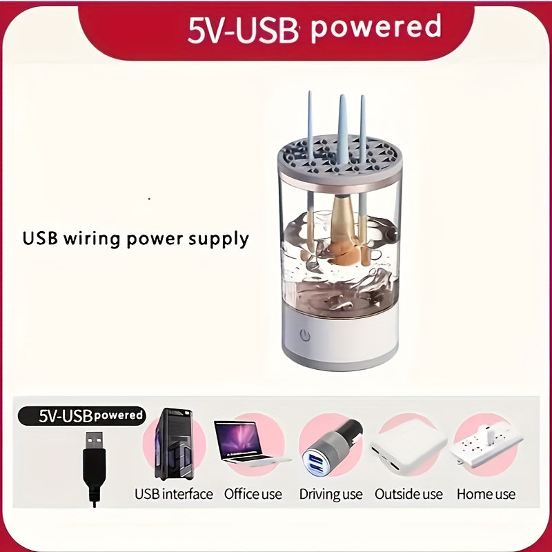 USB-Powered Makeup Brush Cleaner - Battery-Free, Odorless, Essential Beauty Tool Accessory, for Return School - The Superior Findings Depot