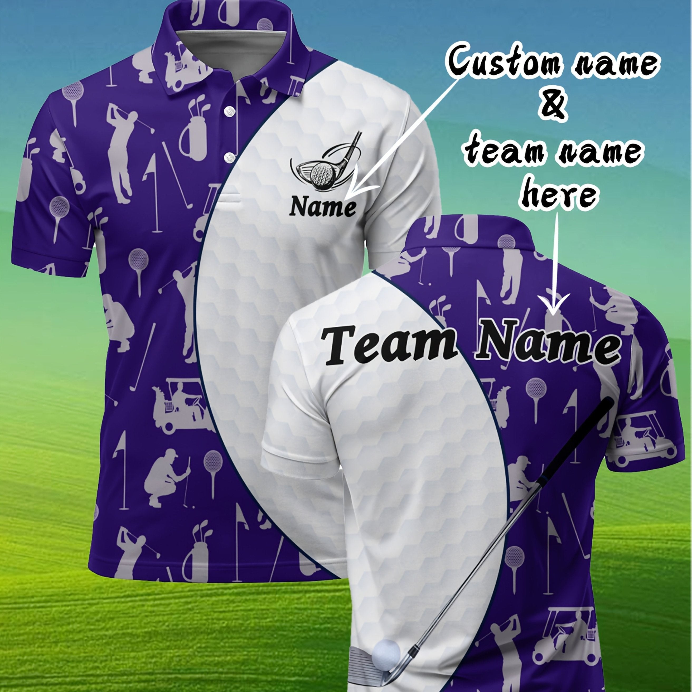 Customizable Men's Golf Shirt - Breathable Quick-Dry Team Logo