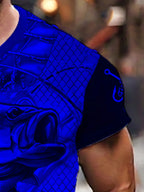 Men'S 3D Printed Fish T-Shirt | Suitable for Summer Outdoor Activities, Fishing, and Cycling | Crew Neck, Regular Fit, Slight Stretch Fabric
