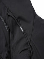 Men'S Black Hooded Windbreaker Jacket - Lightweight Motorcycle Coat with Zipper Closure, Front Pockets - All-Season Outerwear for Commuting, Travel, Sports - Machine Washable Non-Stretch Fabric - Urban Streetwear Jacket, Comm - The Superior Findings Depot