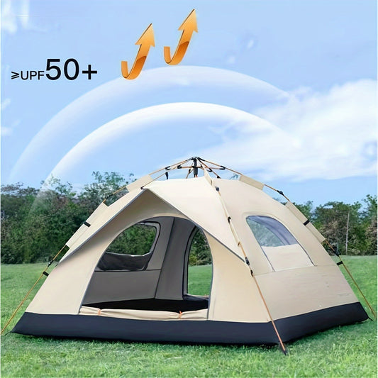 QuickSet 2-3/3-4 Person Portable Camping Tent - Waterproof, Sun-Protected, Automatic Quick-Opening Design - Ideal for Outdoor Travel, Beach, Fishing, Hiking Adventures