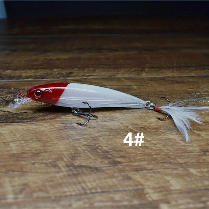 I-1pc Realistic 3D Bionic Minnow Fishing Lure - I-Laser Eyes Efana Nempilo, I-Soft Feather Teaser, ne-Sharp Treble Hook Yeziteleka Eziqinile - 90mm, 7g Artificial Hard Bait for Outdoor Freshwater and Saltwater Fishing Adventures