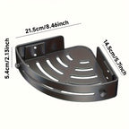 2pcs Modern ABS Corner Shelves - Durable, No-Drill Bathroom Storage for Sink, Toilet & Shower Organization - The Superior Findings Depot