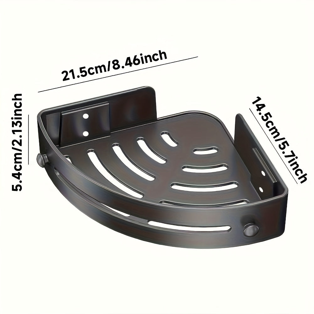 2pcs Modern ABS Corner Shelves - Durable, No-Drill Bathroom Storage for Sink, Toilet & Shower Organization - The Superior Findings Depot