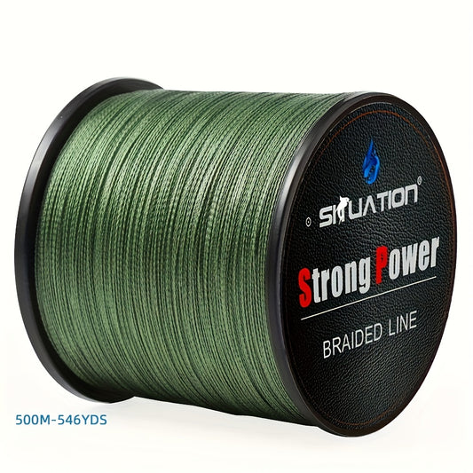300/500M 4-Strand Multifilament PE Braided Fishing Line - Super Strong Anti-abrasion, Smooth Long Casting, 328/546YDS, 10/20/30/40/80LB (4.54/9.07/13.61/18.14/36.29KG) Pull, Durable and Reliable for Fishing Enthusiasts
