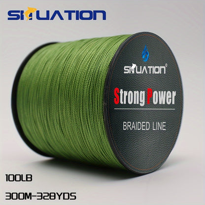 300/500M 4-Strand Multifilament PE Braided Fishing Line - I-Super Strong Anti-abrasion, Smooth Long Casting, 328/546YDS, 10/20/30/40/80LB (4.54/9.07/13.61/18.21/18.94/G36) Abashisekeli