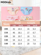 8-Pack Girls' Underwear - Pink Briefs Unicorn & Mermaid Print