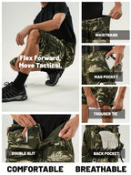 Men's Pure Tie-Dye Washed Outdoor Multi-Pocket Cargo Shorts