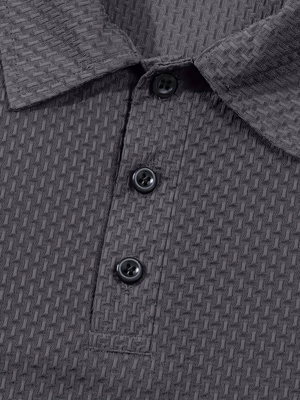 Men's Casual Golf Business Polo Shirt - Large Size Geometric Pattern