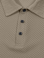 Men's Casual Golf Business Polo Shirt - Large Size Geometric Pattern