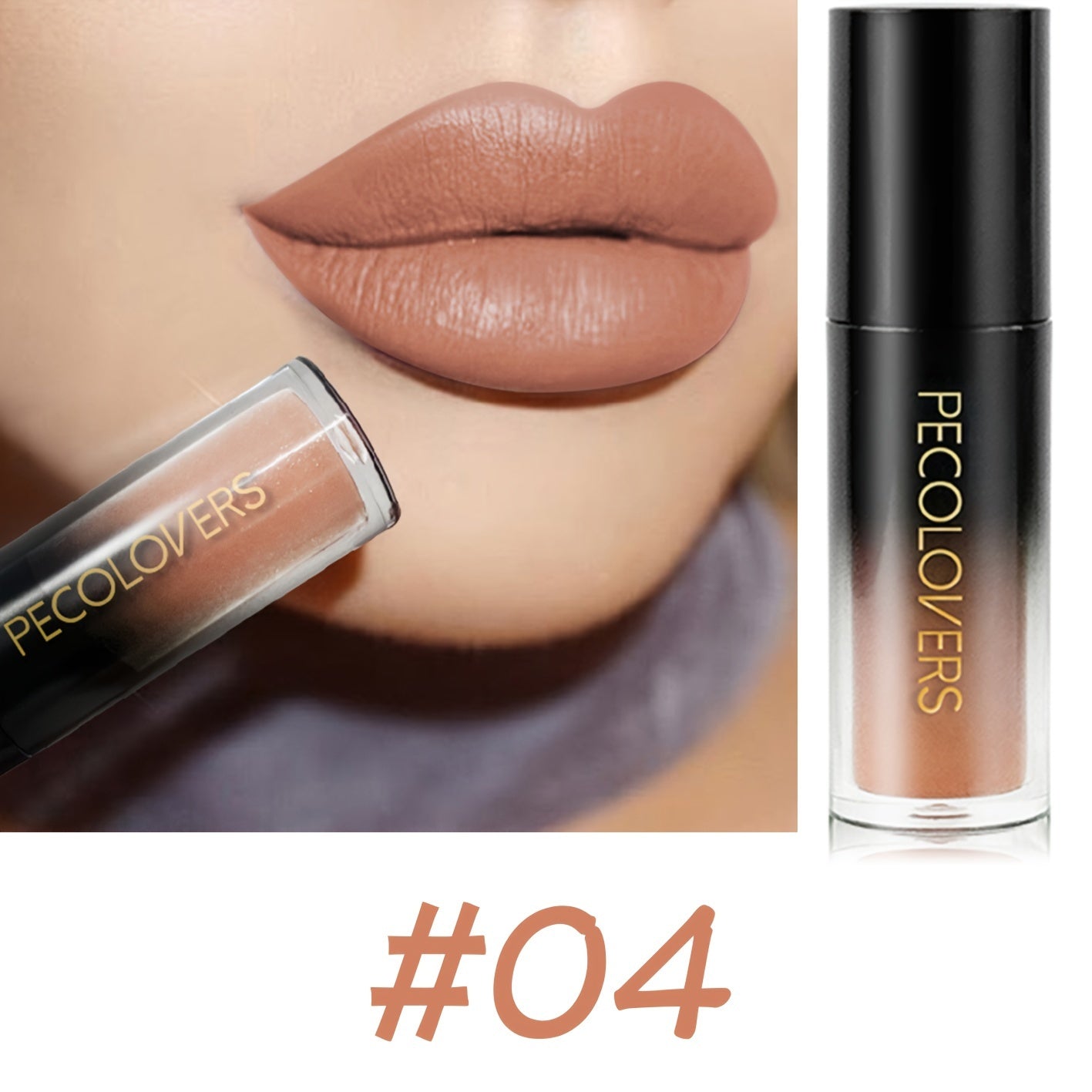 PECOLOVERS Matte Velvet Liquid Lipstick - 18 Colors, Long-Lasting Satin Finish, Creamy Formula for All Light Beige Types, Perfect for Christmas & Everyday Makeup, Everyday Makeup, Sleek Tube Design, Smooth Application - The Superior Findings Depot