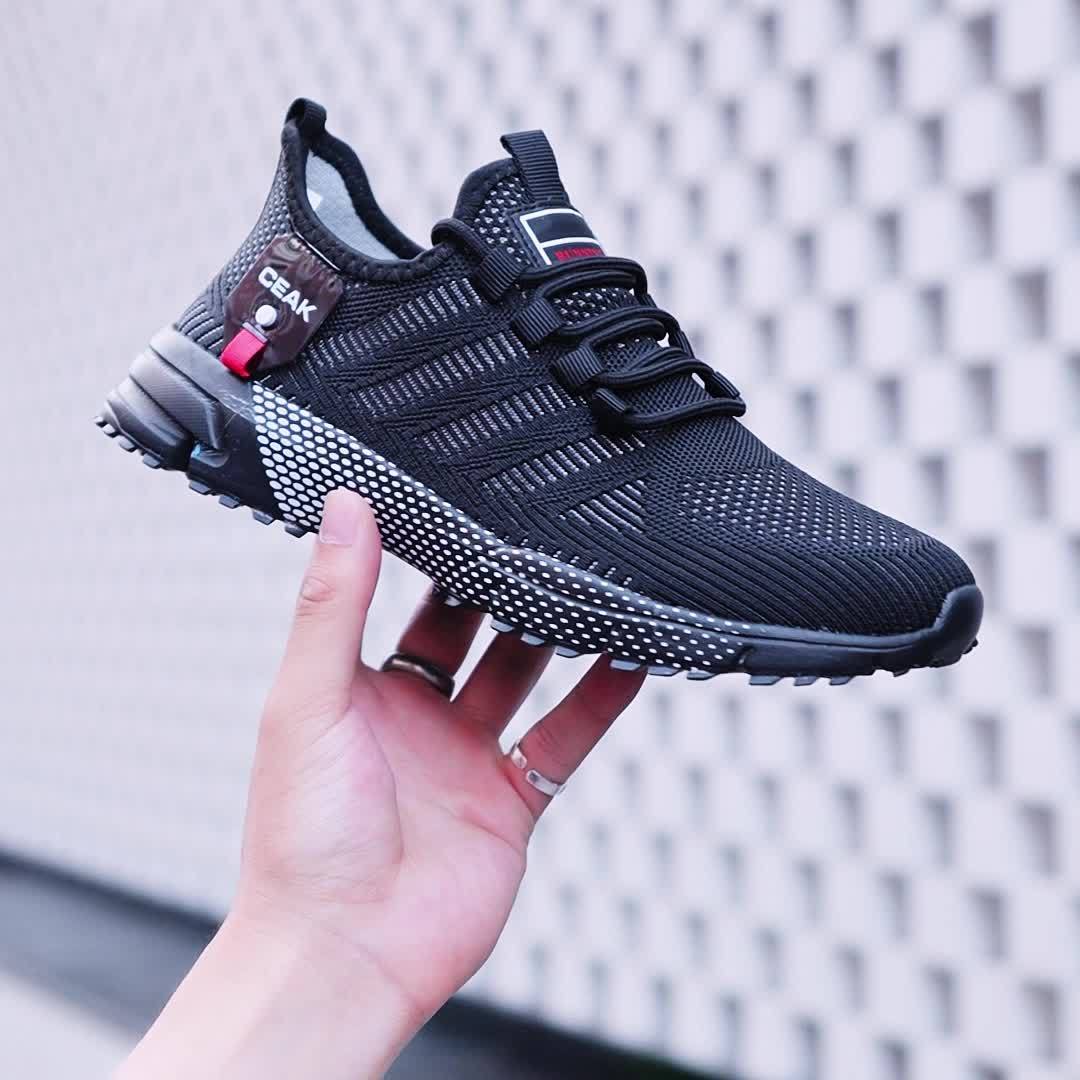 [Lightweight Sneakers] Lightweight Breathable Men's Mesh Sneakers | Low-Top Training Shoes with EVA Cushioning, Black & Red Accents for Running, Hiking, Gym & Casual Wear - All-Season Comfort, Hiking Footwear, Sleek Sporty De - The Superior Findings Depot