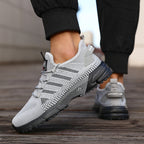 Men's Breathable Knitted Sports Shoes - Shock-Absorbing Non-Slip