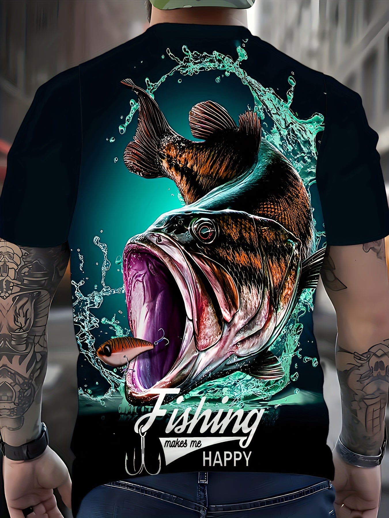 Men's Summer Creative Fashion 3D Digital Print T-Shirt