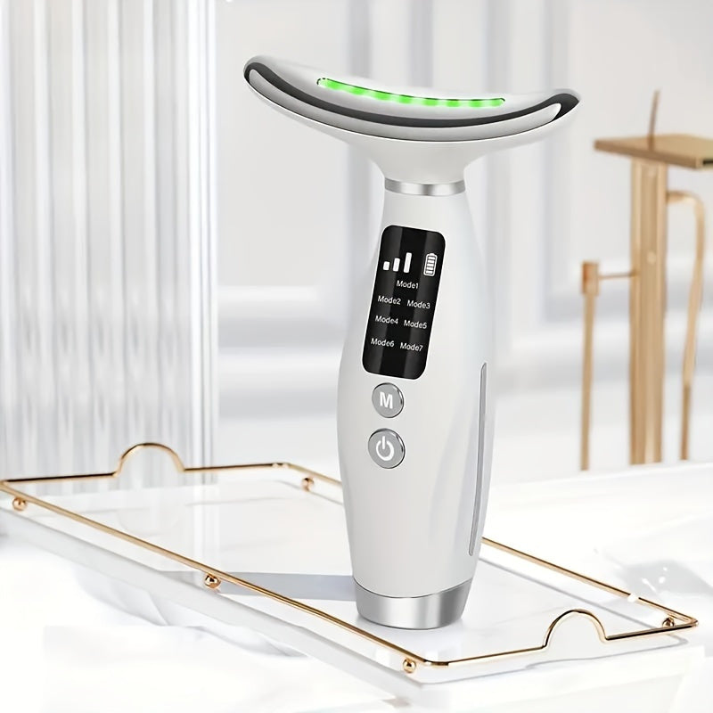 Face and Neck Massager, 7 Modes, Rechargeable USB, Home Neck and Face Massager, Perfect Gift for Mom on Mother's Day, Perfect Gift Choice for 10 Holidays - The Superior Findings Depot