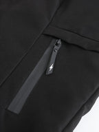 Men's Trendy Sporty Hooded Jacket - Geometric Pattern Bomber