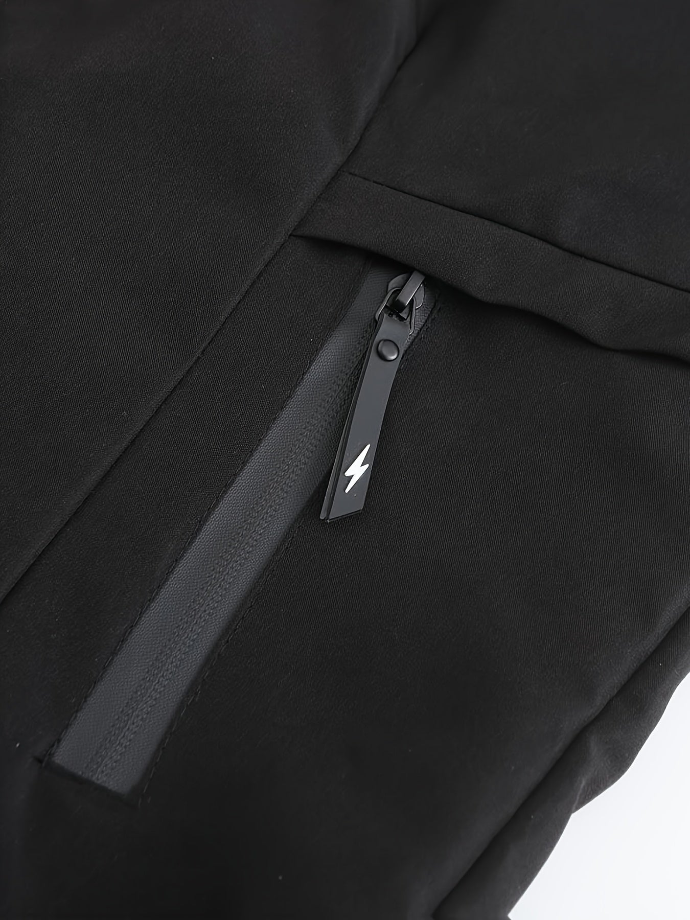 Men's Trendy Sporty Hooded Jacket - Geometric Pattern Bomber