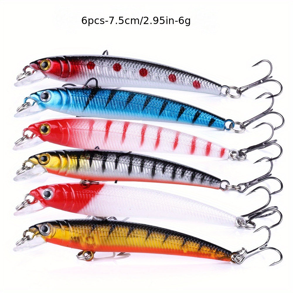 56pcs Fishing Lures Kit Crankbait Tackle Minnow Popper Pencil Swimbaits Hook Freshwater Saltwater Hard Baits Set for pike carp bass fishing christmas gift for man - The Superior Findings Depot